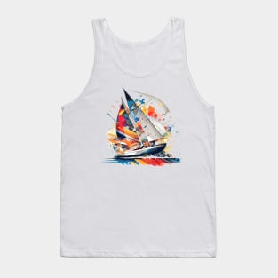 Sailing Boat Sea World Ocean Beauty Discovery Travel Tank Top